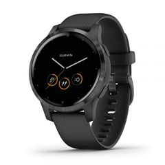 Garmin vivoactive 4S, Smaller-Sized GPS Smartwatch, Features Music, Body Energy Monitoring, Animated Workouts, Pulse Ox Sensors And More, Black