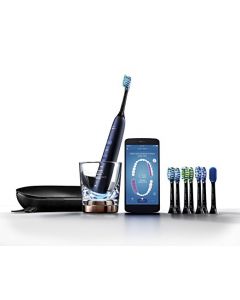 Philips Sonicare DiamondClean Smart Electric, Rechargeable toothbrush for Complete Oral Care, with Charging Travel Case, 5 modes, and 8 Brush Heads  – 9700 Series, Lunar Blue, HX9957/51