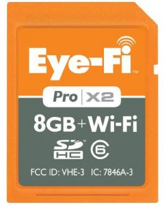 Eye-Fi Pro X2 8 GB Class 6 SDHC Wireless Flash Memory Card EYE-FI-8PC