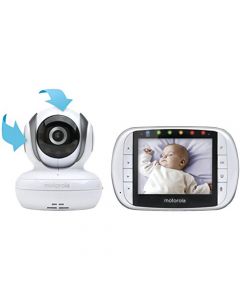 Motorola MBP36S Remote Wireless Video Baby Monitor with 3.5-Inch Color LCD Screen, Remote Camera Pan, Tilt, and Zoom