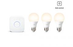 Philips Hue White LED Smart Light Bulb Starter Kit, 3 A19 Smart Bulbs & 1 Hue Hub, (Works with Alexa, Apple HomeKit, and Google Assistant)