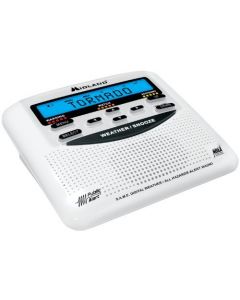 Midland Consumer Radio WR-120B NOAA Weather Alert All Hazard Public Alert Certified Radio with SAME, Trilingual Display and Alarm Clock - Gift Box
