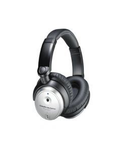 Audio-Technica ATH-ANC7B Silver QuietPoint Active Noise-Cancelling Headphone with MIC