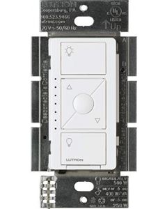Lutron Caseta Wireless Smart Lighting Dimmer Switch for ELV+ Light Bulbs | Works with Alexa, Apple HomeKit, and the Google Assistant | PD-5NE-WH | White
