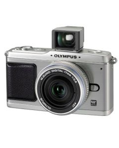 Olympus PEN E-P1 12.3 MP Micro Four Thirds Interchangeable Lens Digital Camera with 17mm f/2.8 Lens and Viewfinder (Silver)
