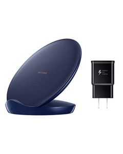 Samsung Qi Certified Fast Charge Wireless Charger Stand (2018 Edition) Universally Compatible with Qi Enabled Smartphones - US Version - Blue