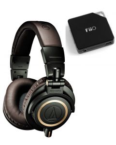 Audio-Technica ATH-M50xDG Professional Studio Monitor Headphones Bundled with Fiio Amplifier