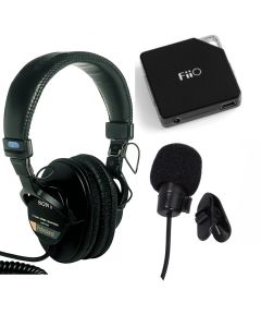 Sony MDR7506 Professional Large Diaphragm Headphone with Fiio And in-line mic