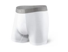 Saxx Underwear Men's 5" Platinum Boxer Briefs Ballpark Pouch White Small