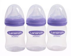Lansinoh mOmma Baby Bottle with NaturalWave Nipple, 5 Ounce, 3 Count