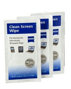 Zeiss Jumbo Pre-Moistened Lens Cleaning Wipes - Cleans Bacteria, Germs and without Streaks for Eyeglasses, Sunglasses, and computer screens - (200 Count)