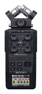 Zoom H6 All Black (2020 Version) 6-Track Portable Recorder, Stereo Microphones, 4 XLR/TRS Inputs, SD Card, USB Audio Interface, Battery Powered (Podcasting and Music)