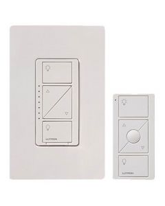 Lutron Caseta Wireless Smart Lighting Dimmer Switch and Remote Kit for Wall & Ceiling Lights | P-PKG1W-WH |  White