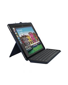 Logitech iPad Pro 12.9 inch Keyboard Case | SLIM COMBO with Detachable, Backlit, Wireless Keyboard and Smart Connector (Blue)