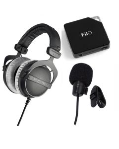 Beyerdynamic: DT-770-Pro Studio Headphones - Limited Edition, 32 OHMS with Fiio Amplifier and in-line mic